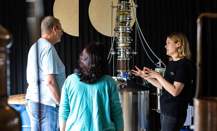 Discover the distillation process on a guided tour of Silver Circle Distillery, from botanicals to bottling, followed by a relaxed tasting of their gi